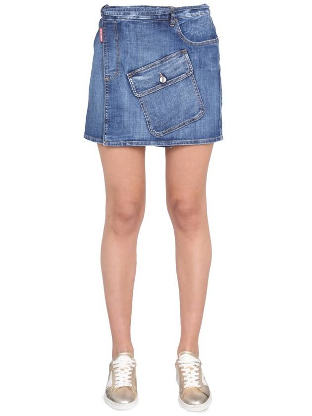 Denim Skirt S72MA0922 S30342470 BLUE - DSQUARED2 - BALAAN 2