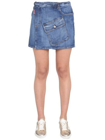 Denim Skirt S72MA0922 S30342470 BLUE - DSQUARED2 - BALAAN 2