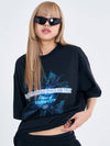 Salon de Key Unisex Blooming Neon X Large Fit Short Sleeve T-Shirt Black SDKIIISD240514HT002 - SALONDEKII SDLABEL - BALAAN 1