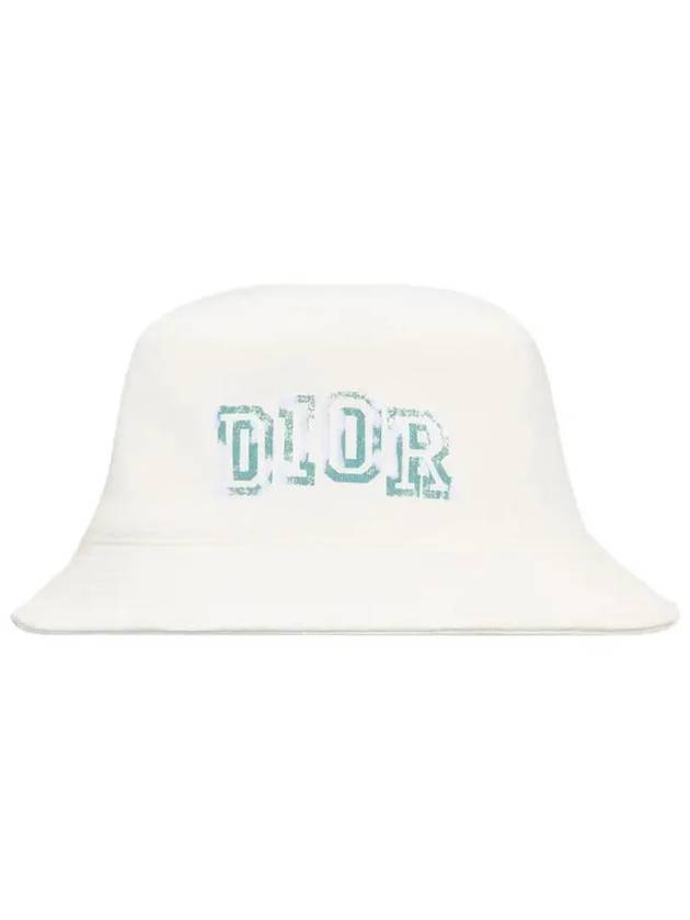 Kids Logo Bucket Hat White 4WBM23HATE 013 - DIOR - BALAAN 1