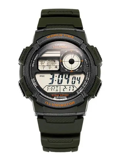 AE 1000W 3AVDF 3A Digital Sports World Time Men s Urethane Watch - CASIO - BALAAN 2