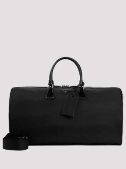 Re-Nylon Brushed Leather Duffel Bag Black - PRADA - BALAAN 2