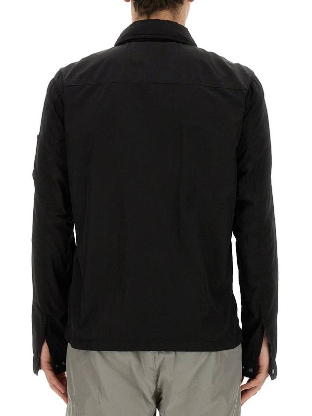 Chrome-R Hooded Over Long Sleeve Shirt Black - CP COMPANY - BALAAN 4