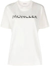 Logo Sequin Cotton Short Sleeve T-Shirt White - MONCLER - BALAAN 1