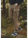 Men s poly stretch weakly brushed cargo jogger pants light beige - CHALLENGER - BALAAN 1