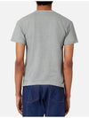 Paris Logo Short Sleeve T-Shirt Grey - AMI - BALAAN 4