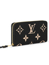 Zippy Monogram Long Wallet Black Beige - LOUIS VUITTON - BALAAN 3