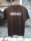 logo bag smiley print short sleeve t-shirt black - VERSACE - BALAAN.