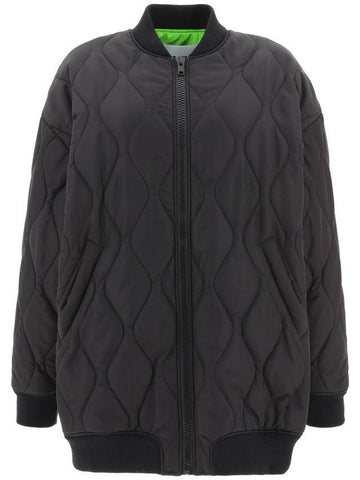 Quilted Bomber Jacket Black - MSGM - BALAAN 1