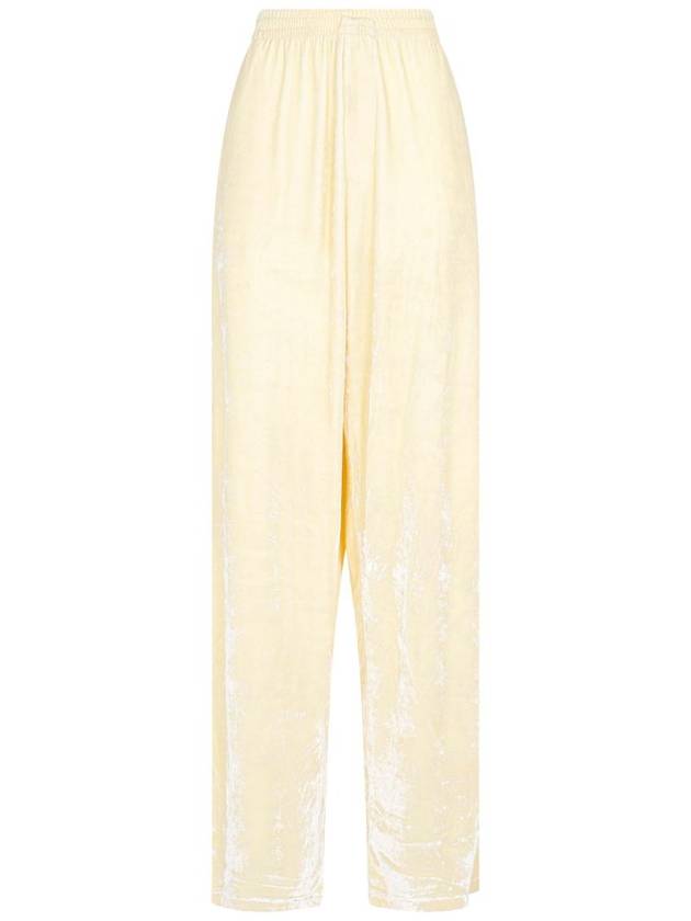 Velvet Effect Straight Pants Yellow - BALENCIAGA - BALAAN 2