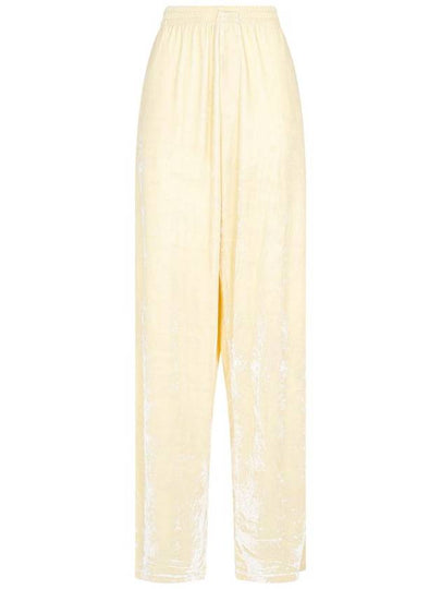 Velvet Effect Straight Pants Yellow - BALENCIAGA - BALAAN 2