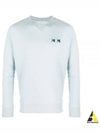 Double Monochrome Fox Head Patch Classic Sweatshirt Light Blue - MAISON KITSUNE - BALAAN 2