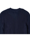 Women's Logo Knit Full Zip Up Cardigan Navy - MIU MIU - BALAAN 9