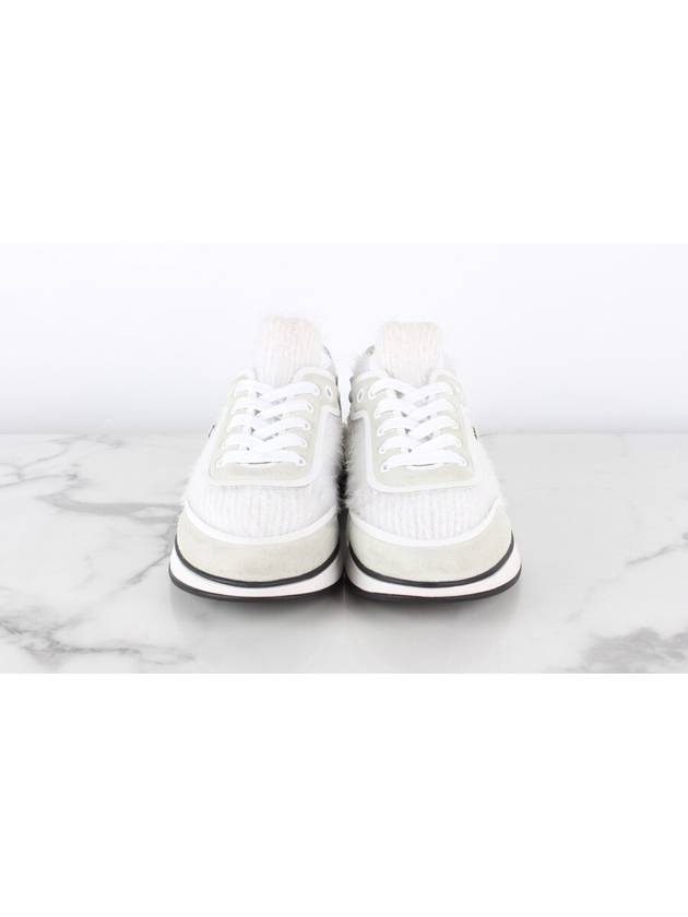 CC logo knit sneakers white 36 5 235 - CHANEL - BALAAN 2