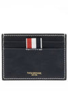 Stitched Vacchetta Card Wallet Navy - THOM BROWNE - BALAAN 2