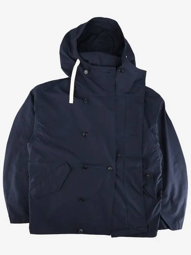 Flap Pocket Button Hooded Jacket Navy - NANAMICA - BALAAN 4