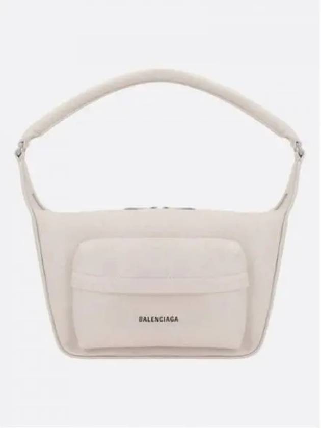 Raver Logo Handle Medium Shoulder Bag White - BALENCIAGA - BALAAN 2