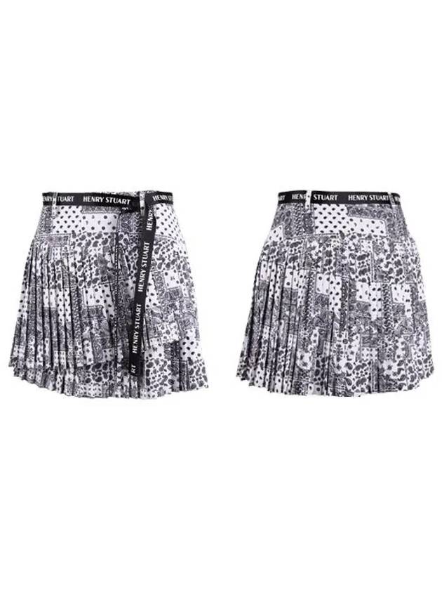 Golf Paisley Double Pleated Wrap Skirt White - HENRY STUART - BALAAN 2