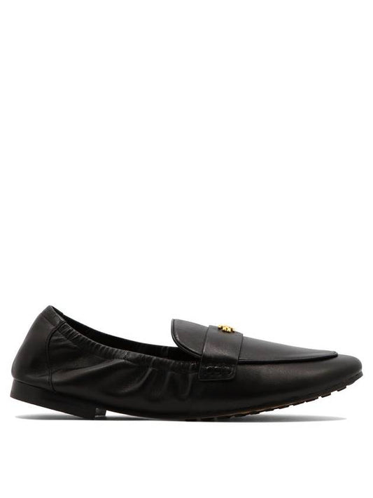 Ballet Double T Napa Leather Loafers Black - TORY BURCH - BALAAN 1