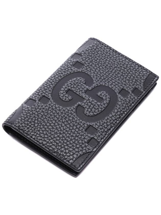 GG Signature Leather Half Wallet Black - GUCCI - BALAAN 6