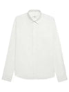 Heart Logo Tonal Cotton Poplin Long Sleeve Shirt White - AMI - BALAAN 2