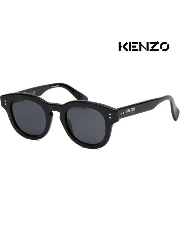 Sunglasses KZ40163I 01A round black horn rim - KENZO - BALAAN 7