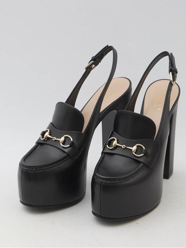 Horsebit Platform Slingback Loafers - GUCCI - BALAAN 5