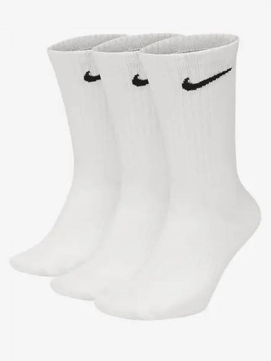 Everyday Training Crew Socks 3 Pack White - NIKE - BALAAN 2