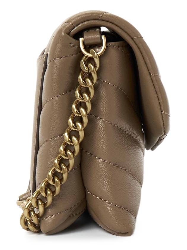 Kira Chevron Chain Wallet Cross Bag Sandpiper - TORY BURCH - BALAAN 4