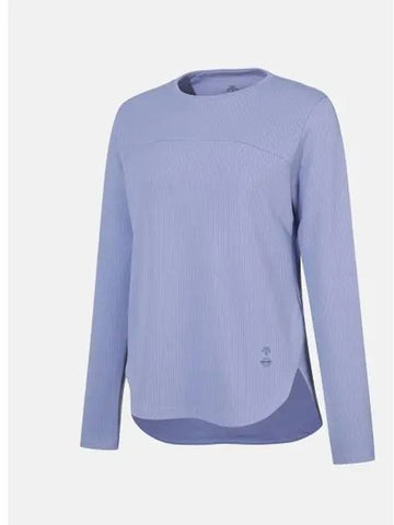 Women s Hip Cover Long Sleeve T Shirt Sky Blue SP322TTL82 - DESCENTE - BALAAN 1