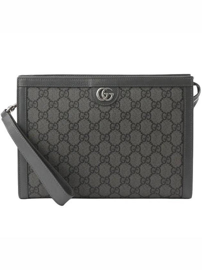 Ophidia GG Supreme Canvas Pouch Clutch Bag Grey - GUCCI - BALAAN 2