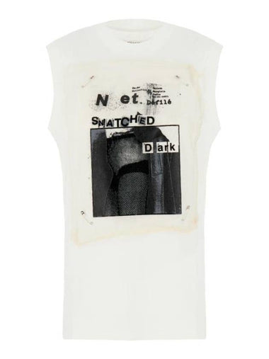 Cotton Oversized Sleeveless White - MAISON MARGIELA - BALAAN 1