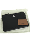 Peyton Leather Clutch Bag Black - BURBERRY - BALAAN 6