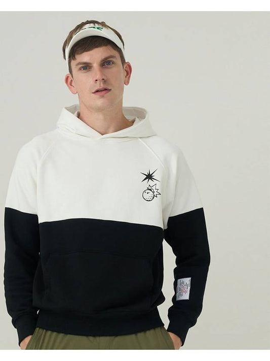 Half Block hoodieWhite Black - DAREPLAY - BALAAN 1