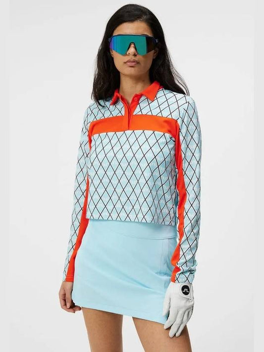 Women s Zahara Long Sleeve Golf Polo Geoatomizer GWJT09185 O506 - J.LINDEBERG - BALAAN 2