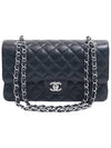 Classic Grained Calfskin Medium Shoulder Bag Black - CHANEL - BALAAN 2