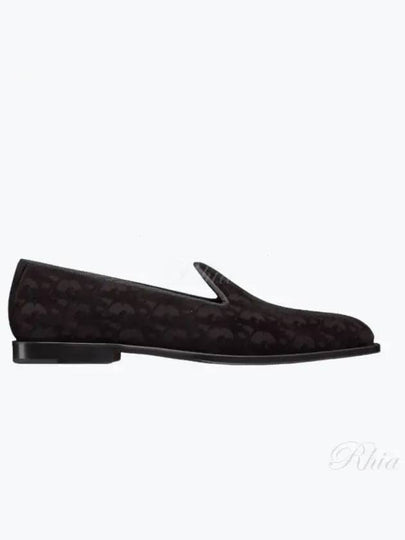 Timeless Oblique Velvet Loafers Black - DIOR - BALAAN 2