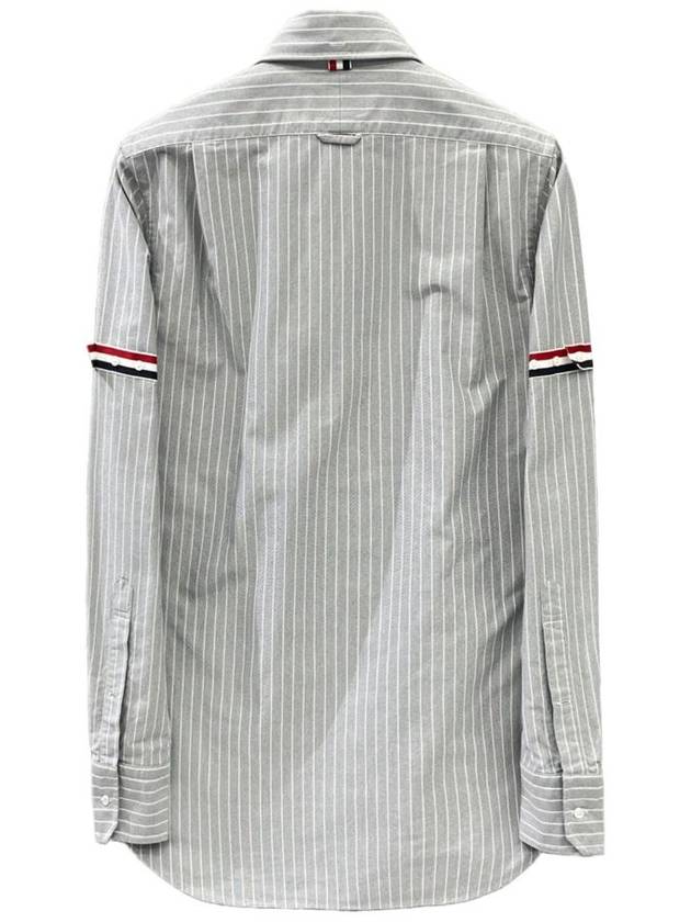 Oxford Armband Stripe Cotton Long Sleeve Shirt Blue - THOM BROWNE - BALAAN 3