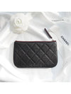 Classic Mini Pouch Grained Calfskin Silver Black - CHANEL - BALAAN 11