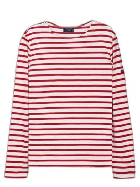 Minquire Modern Stripe Long Sleeve T-Shirt Neige Tulipe - SAINT JAMES - BALAAN.