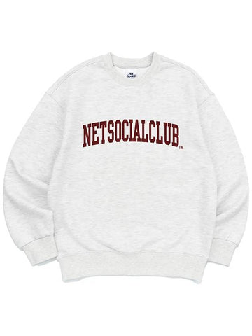 ARCH LOGO SWEATSHIRTS LIGHT MELANGE - NET SOCIAL CLUB - BALAAN 1