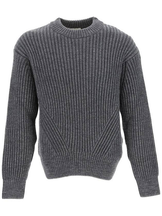 Wool Knit Top Grey - AMI - BALAAN 1
