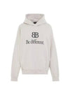 BB Logo Print Hoodie Cream - BALENCIAGA - BALAAN 2