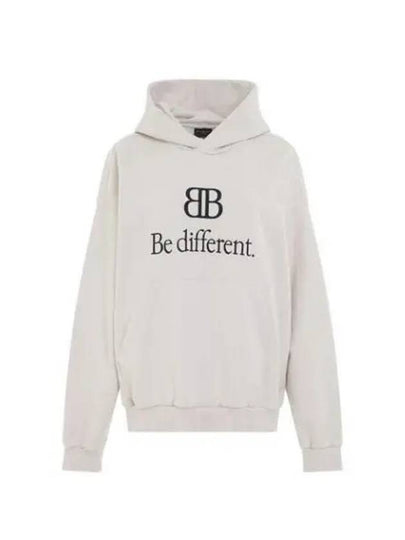 BB Logo Print Hoodie Cream - BALENCIAGA - BALAAN 2