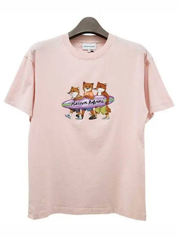 Women s Surfing Fox Relax Short Sleeve T Shirt Mil 39061815 271841 1096068 - MAISON KITSUNE - BALAAN 1