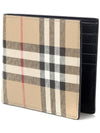 Check Pattern Half Halfwallet Beige - BURBERRY - BALAAN 3