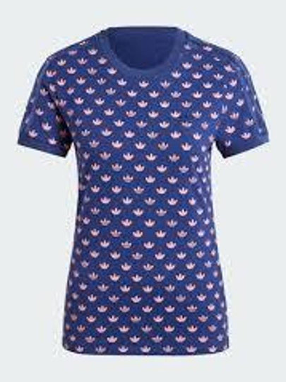 Monogram 3 Stripe Short Sleeve T-Shirt Dark Blue - ADIDAS - BALAAN 2