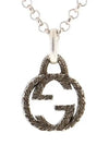 Interlocking G Pendant Necklace Silver - GUCCI - BALAAN 4