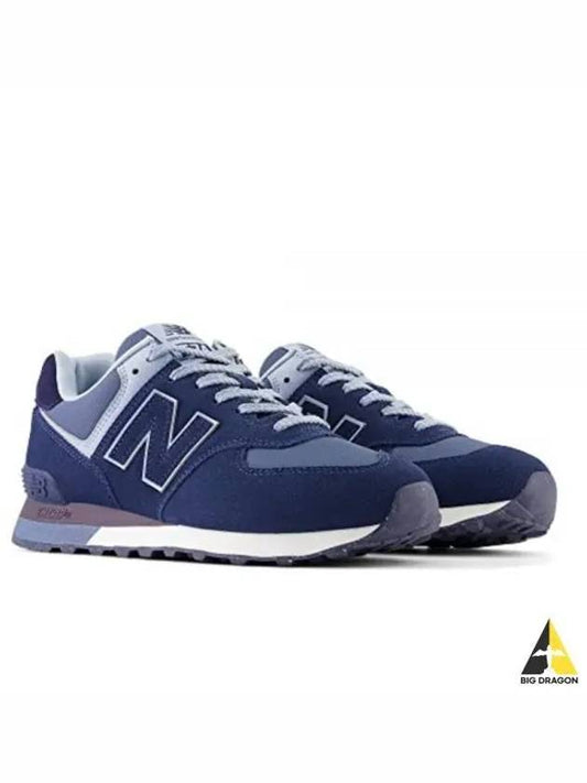 574 Lace Up Low Top Sneakers Blue - NEW BALANCE - BALAAN 2