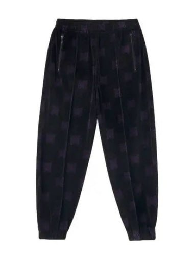 Papillon Velor Zipper Track Pants Black Purple - NEEDLES - BALAAN 1